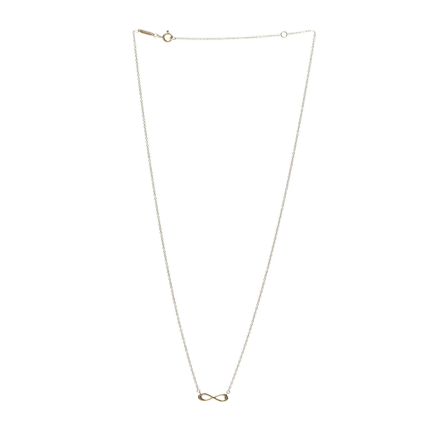 Tiffany 18K Yellow Gold Infinity Pendant Necklace 3 of 5