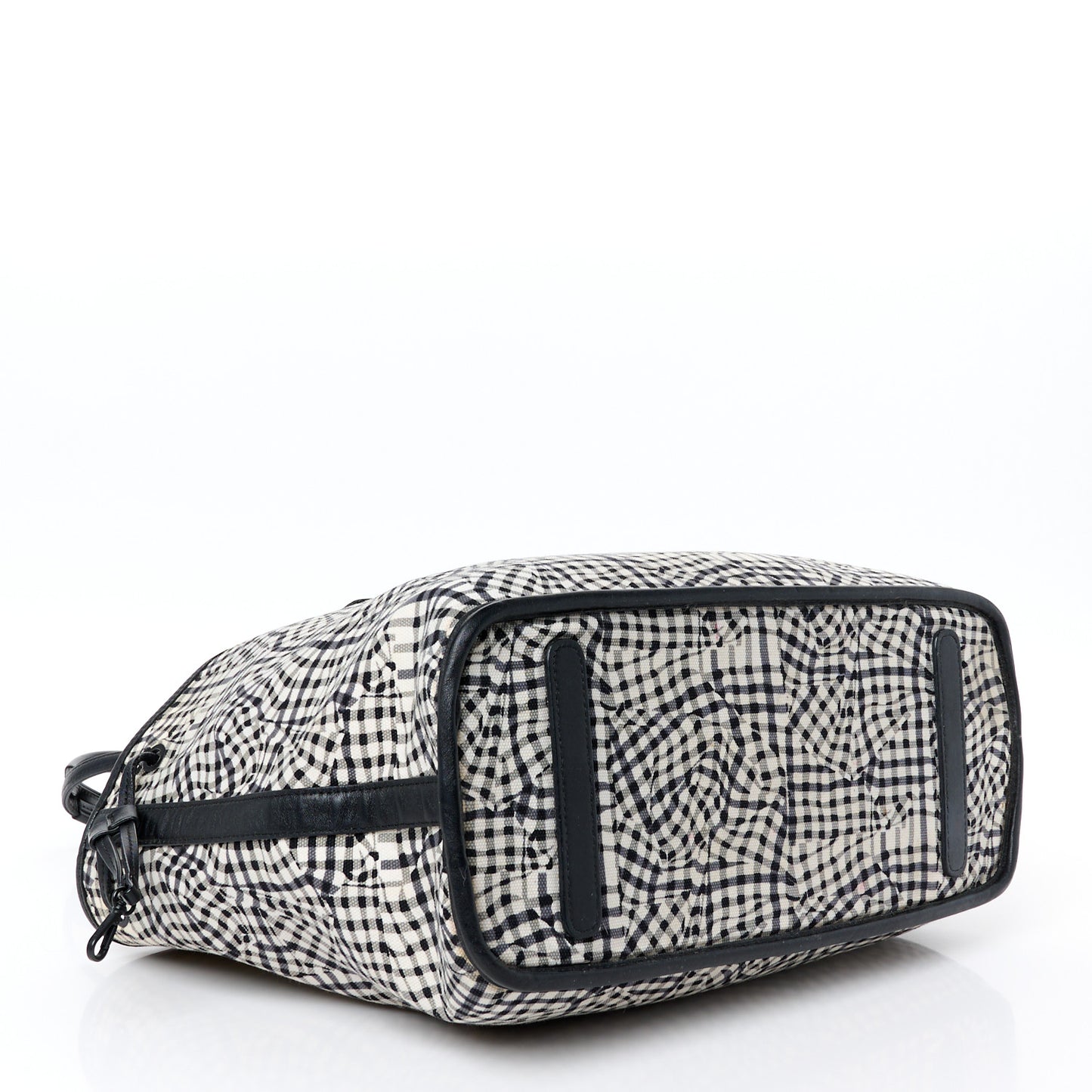 Visetos Calfskin Motif Rombi Lion Printed Reversible Shopper Tote White
