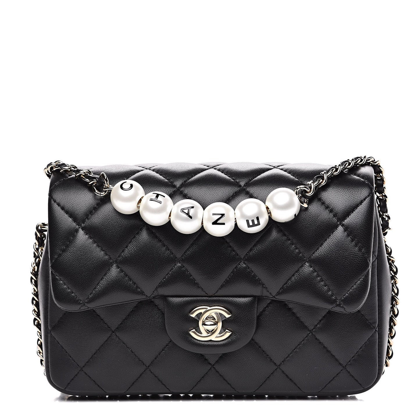 Lambskin Quilted Small My Precious Flap Black