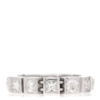 Tiffany 18K White Gold Diamond T Line Band Ring 49 4.75 3 of 4