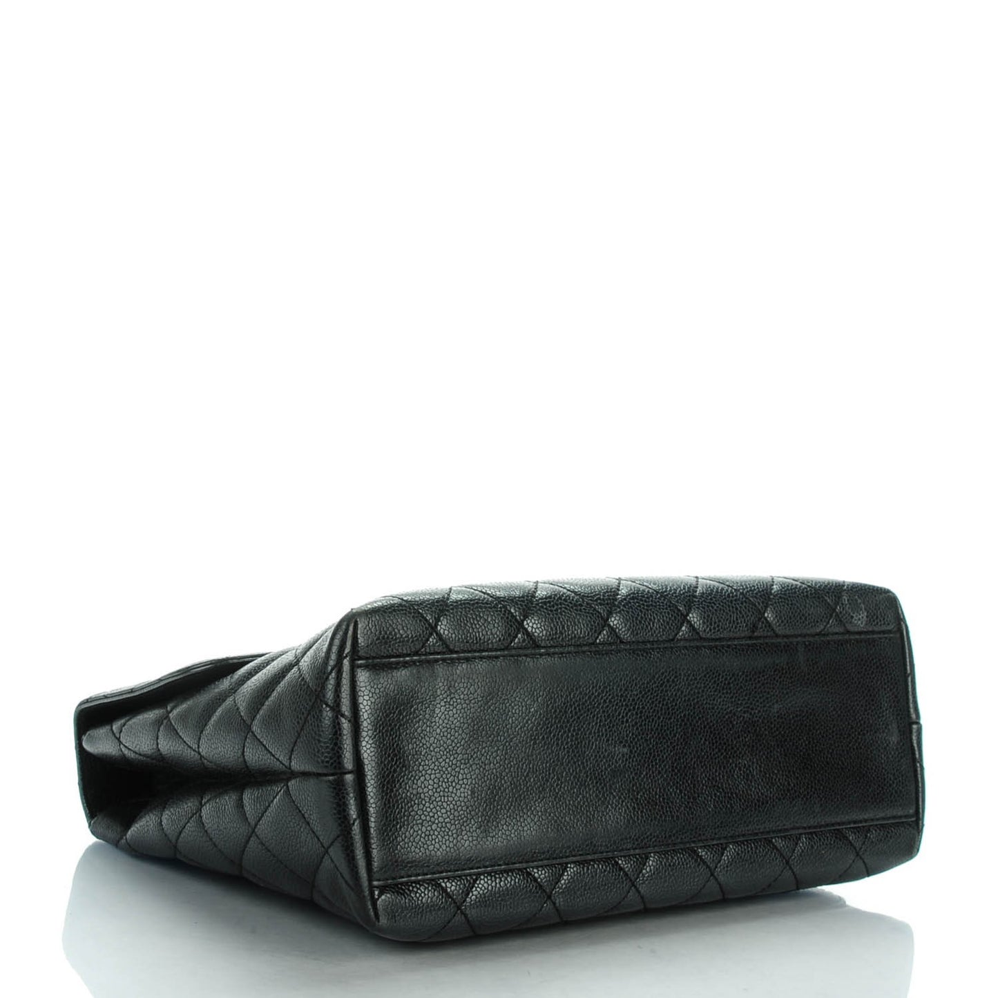 Caviar Quilted Jumbo Kelly Flap Black
