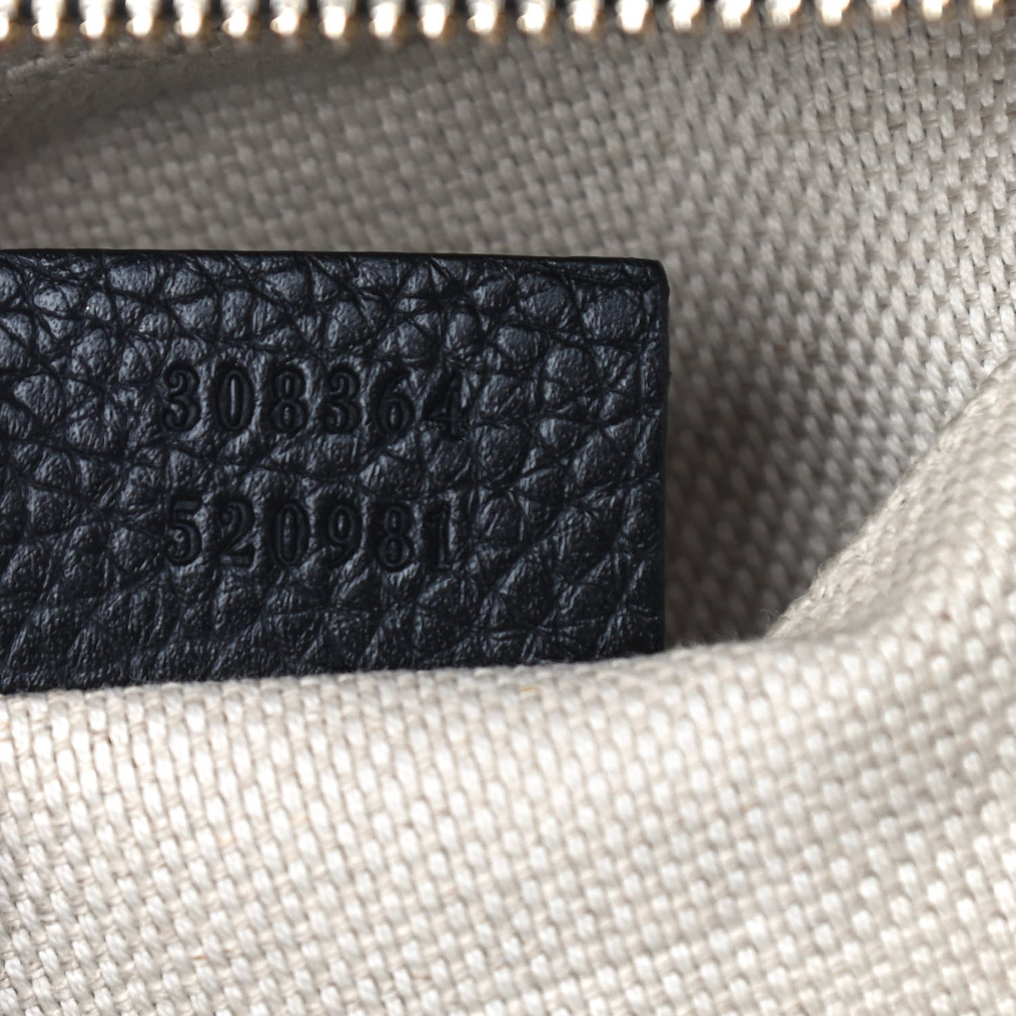 Pebbled Calfskin Small Soho Disco Bag Black