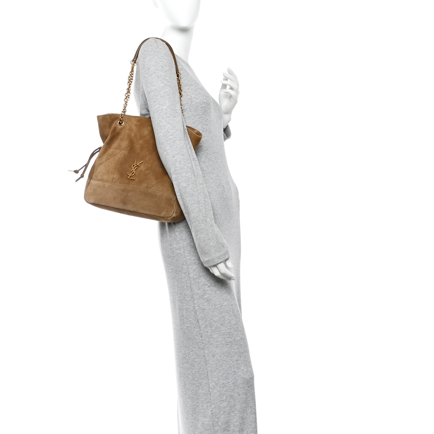 Suede Small Jamie Shopping Tote Golden Leaf