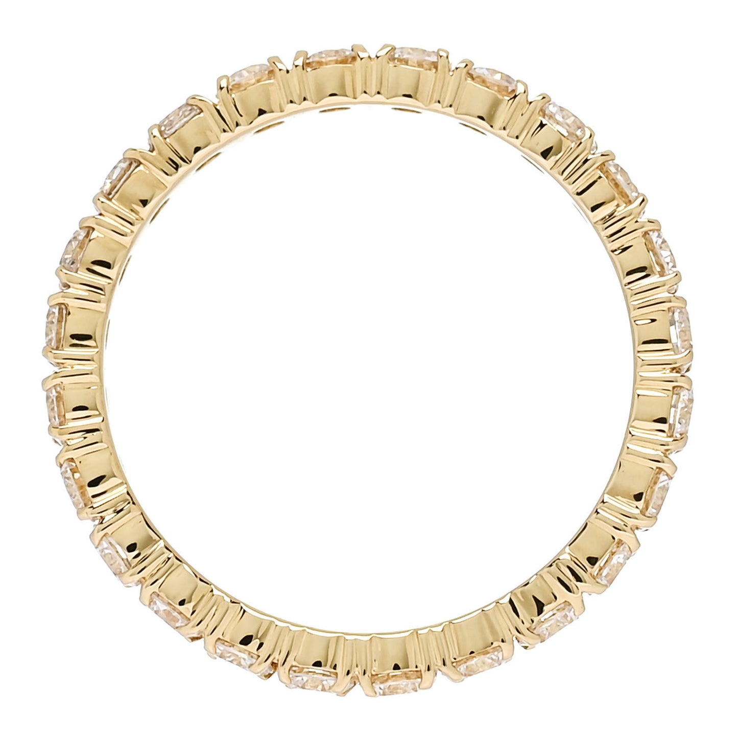 18K Yellow Gold Diamond 1.13ct Full Eternity Band Ring 49 5