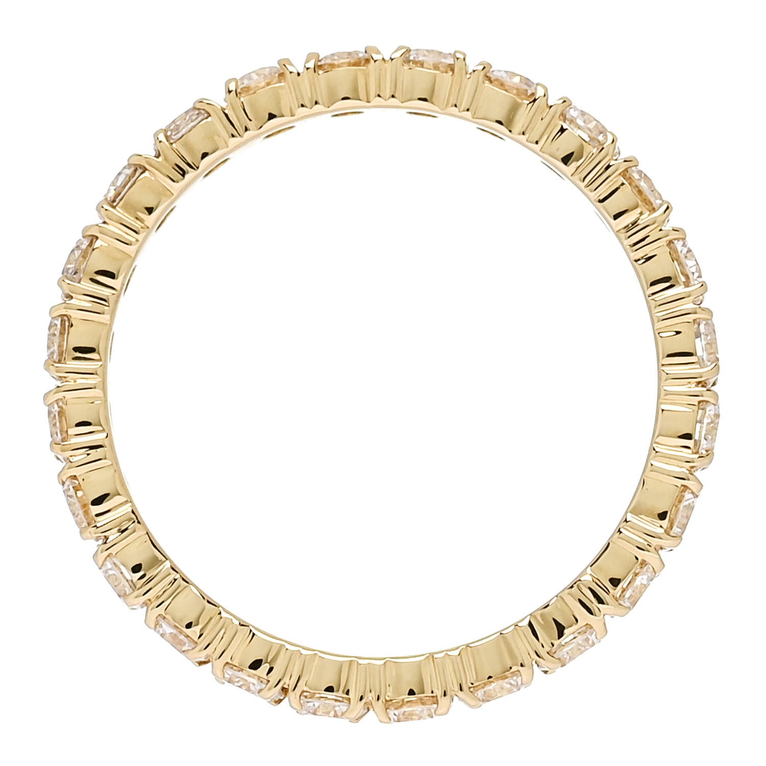 Parker & West by FASHIONPHILE 18K Yellow Gold Diamond 1.13ct Full Eternity Band Ring 49 5 4 of 8