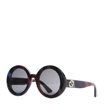 Gucci Acetate Round Glitter GG0319S Sunglasses Rainbow 1 of 8