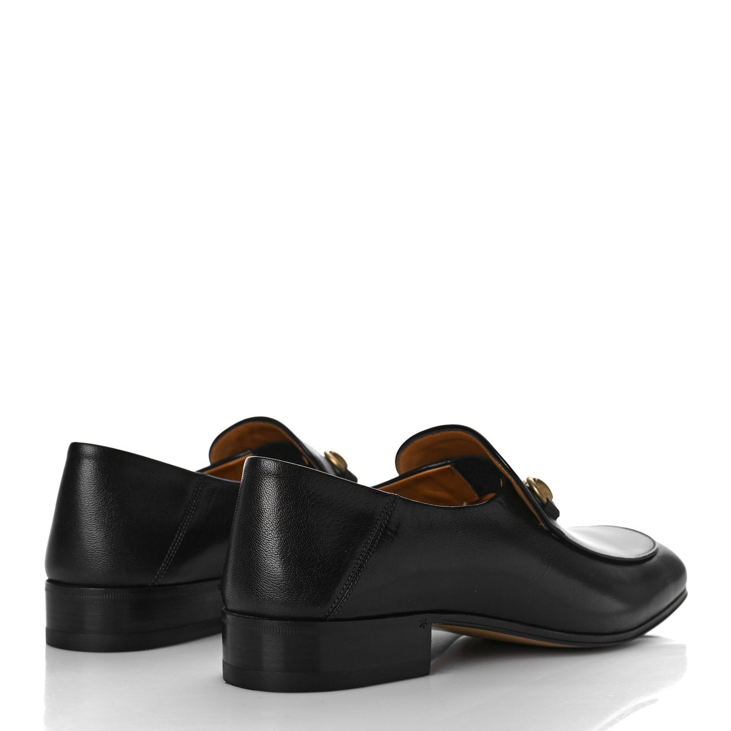 Goatskin Mens Horsebit Loafers 7 Black