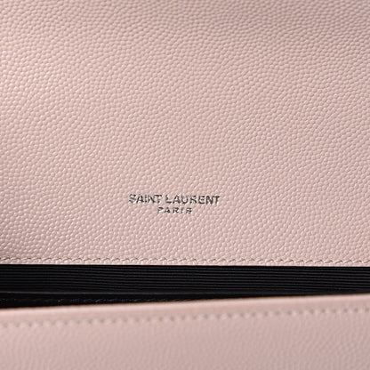 Saint Laurent Grain De Poudre Small Monogram Kate Satchel Marble Pink 5 of 10