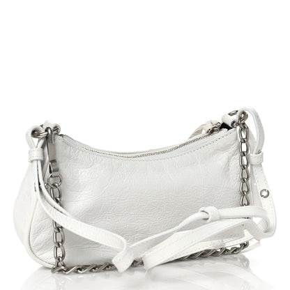 Balenciaga Agneau Arena Le Cagole Mini Purse With Chain Optic White 2 of 7