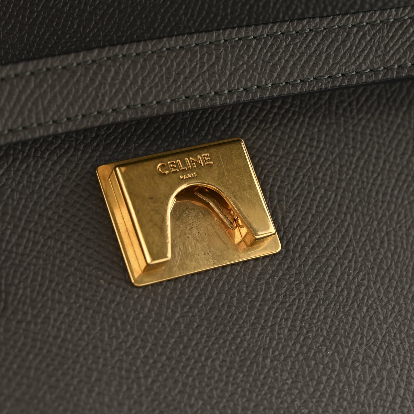 Grained Calfskin Mini Belt Bag Grey