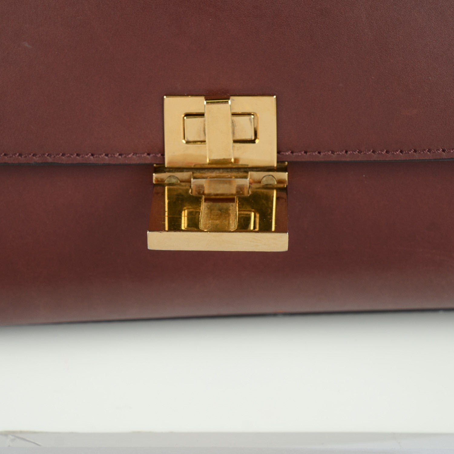Celine Smooth Calfskin Suede Medium Trapeze Burgundy 2 of 11