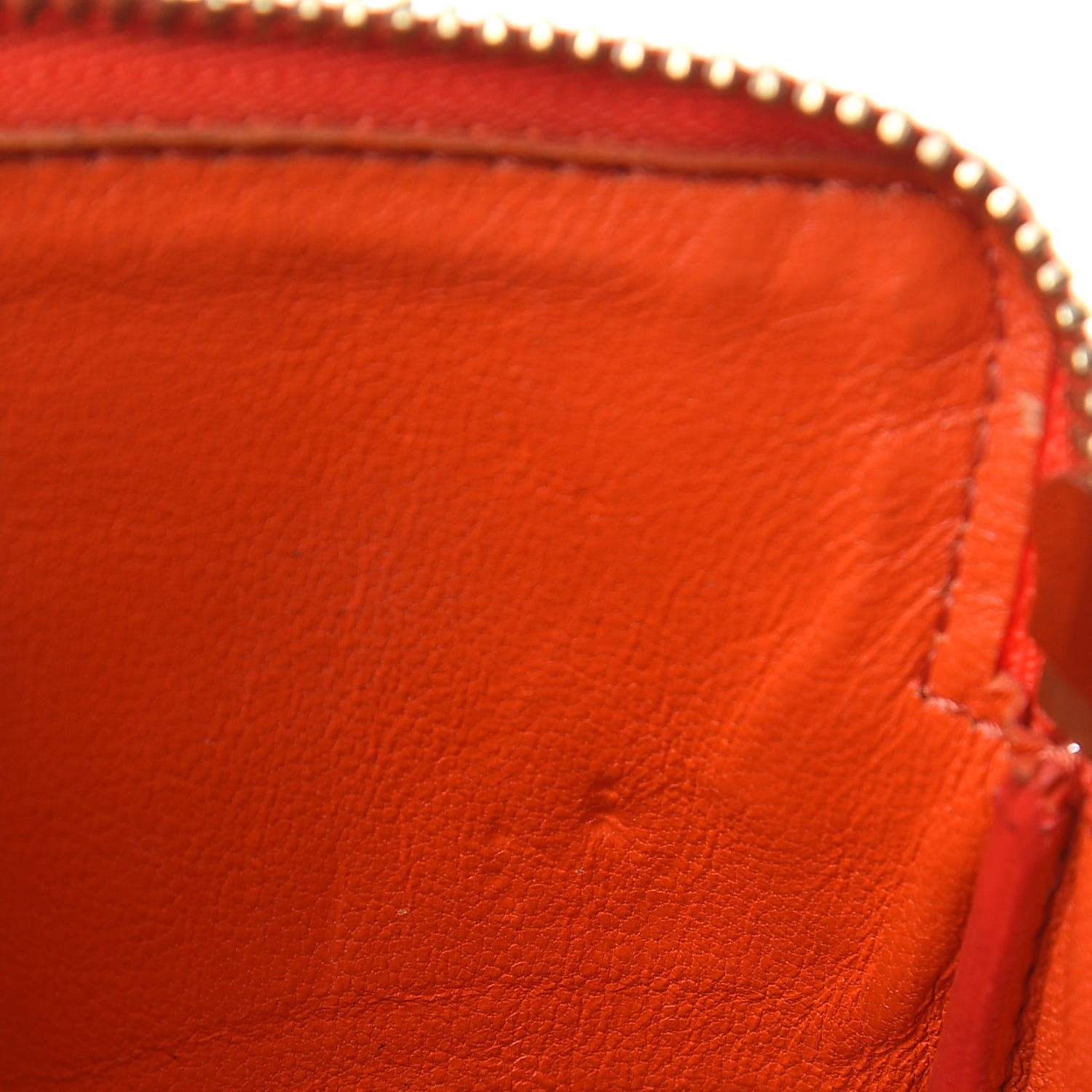 Celine Lambskin Bi-Color Solo Coin Red Orange 8 of 10