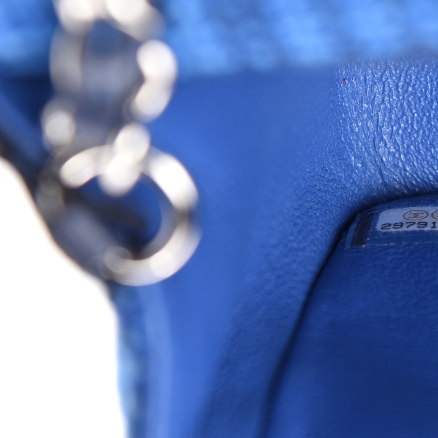 Tweed Quilted Mini Rectangular Flap Navy Blue