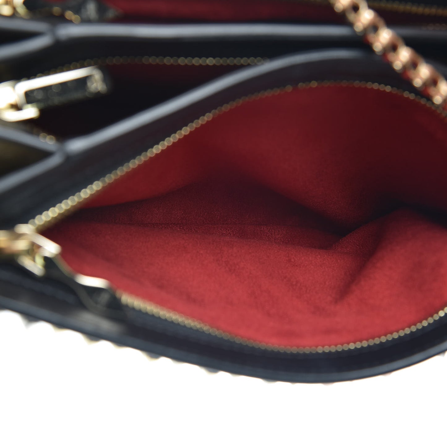 Calfskin Ombre Spiked Tribouli Shoulder Bag Black