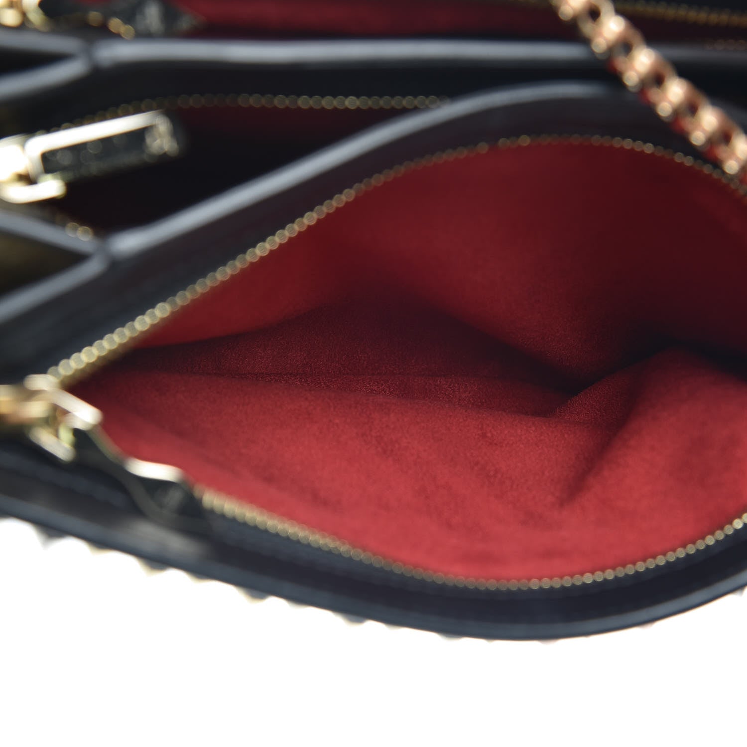 Christian Louboutin Calfskin Ombre Spiked Tribouli Shoulder Bag Black 5 of 12