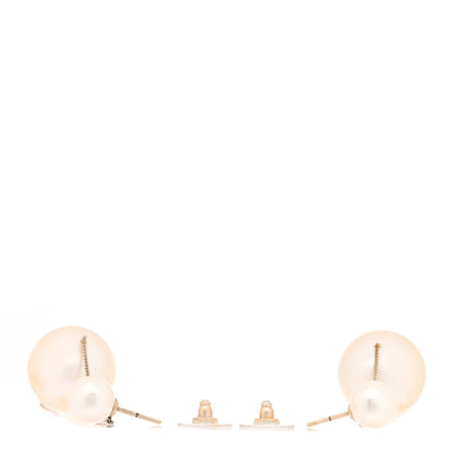 Chanel Pearl CC Chain Drop Earrings Gold 3 of 4