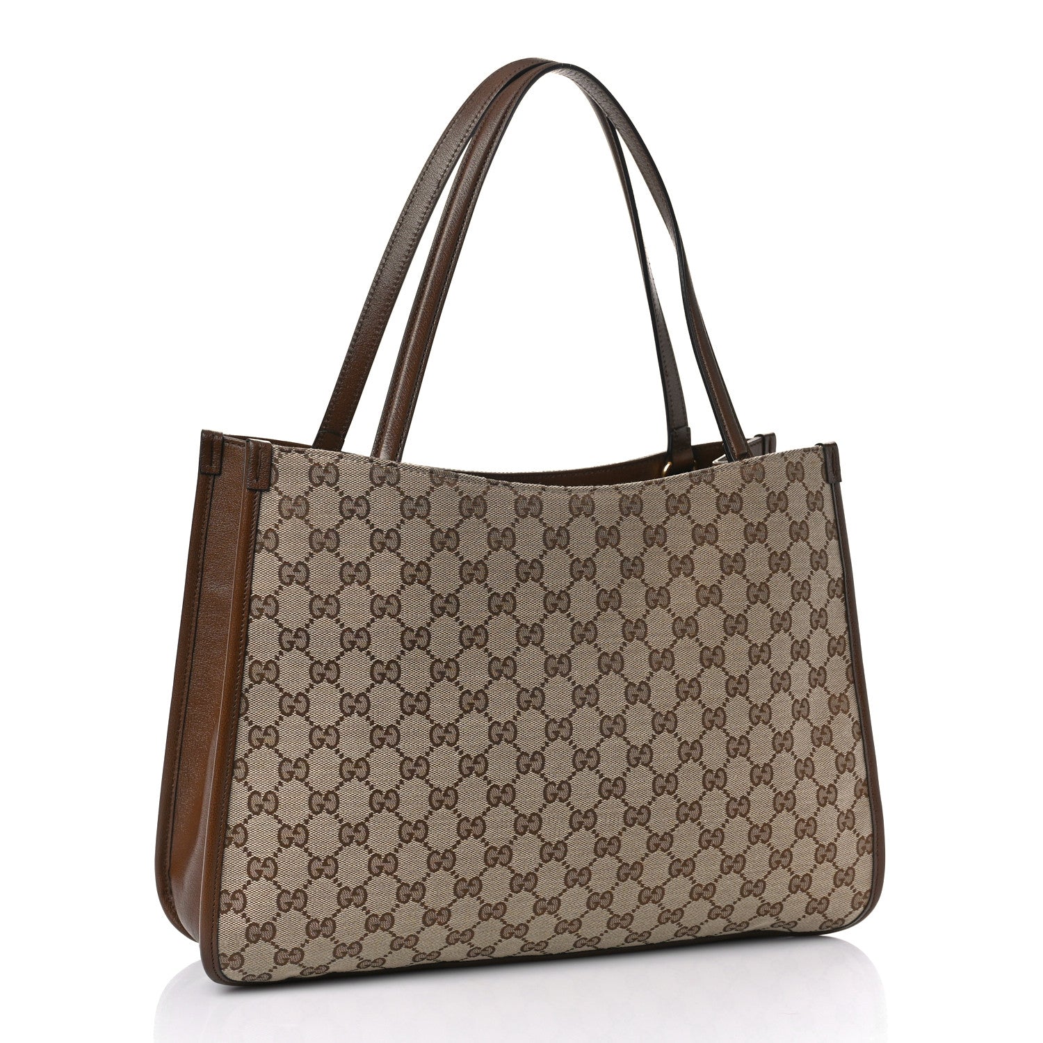 Gucci Monogram Horsebit 1955 Tote Bag Beige Brown Sugar 3 of 9