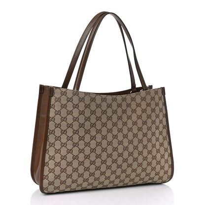 Gucci Monogram Horsebit 1955 Tote Bag Beige Brown Sugar 3 of 9
