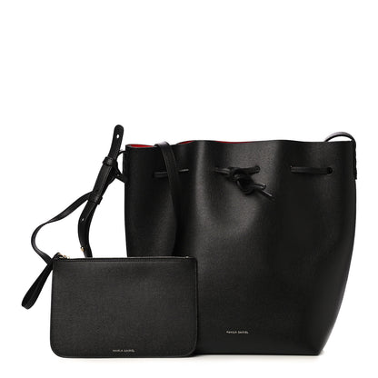 Mansur Gavriel Saffiano Bucket Bag Black Flamma 1 of 5
