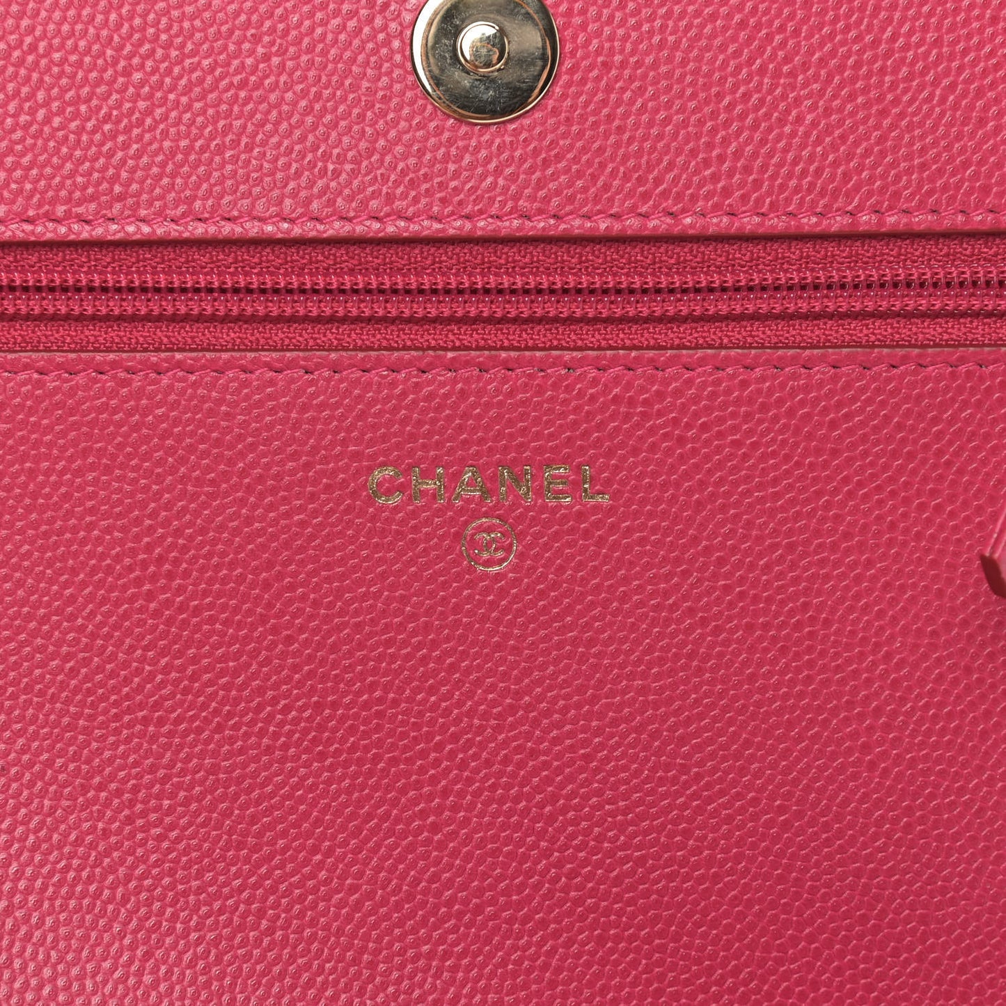 Caviar Quilted Boy Wallet On Chain WOC Fuchsia