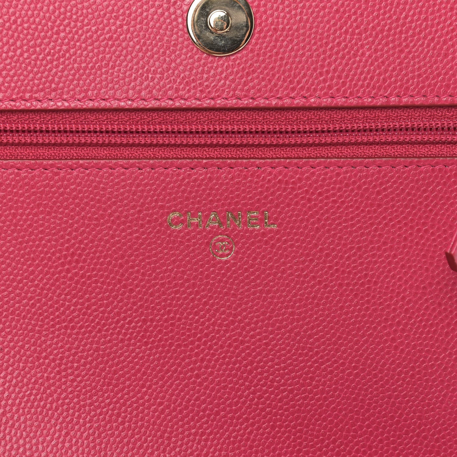 Chanel Caviar Quilted Boy Wallet On Chain WOC Fuchsia 5 of 12