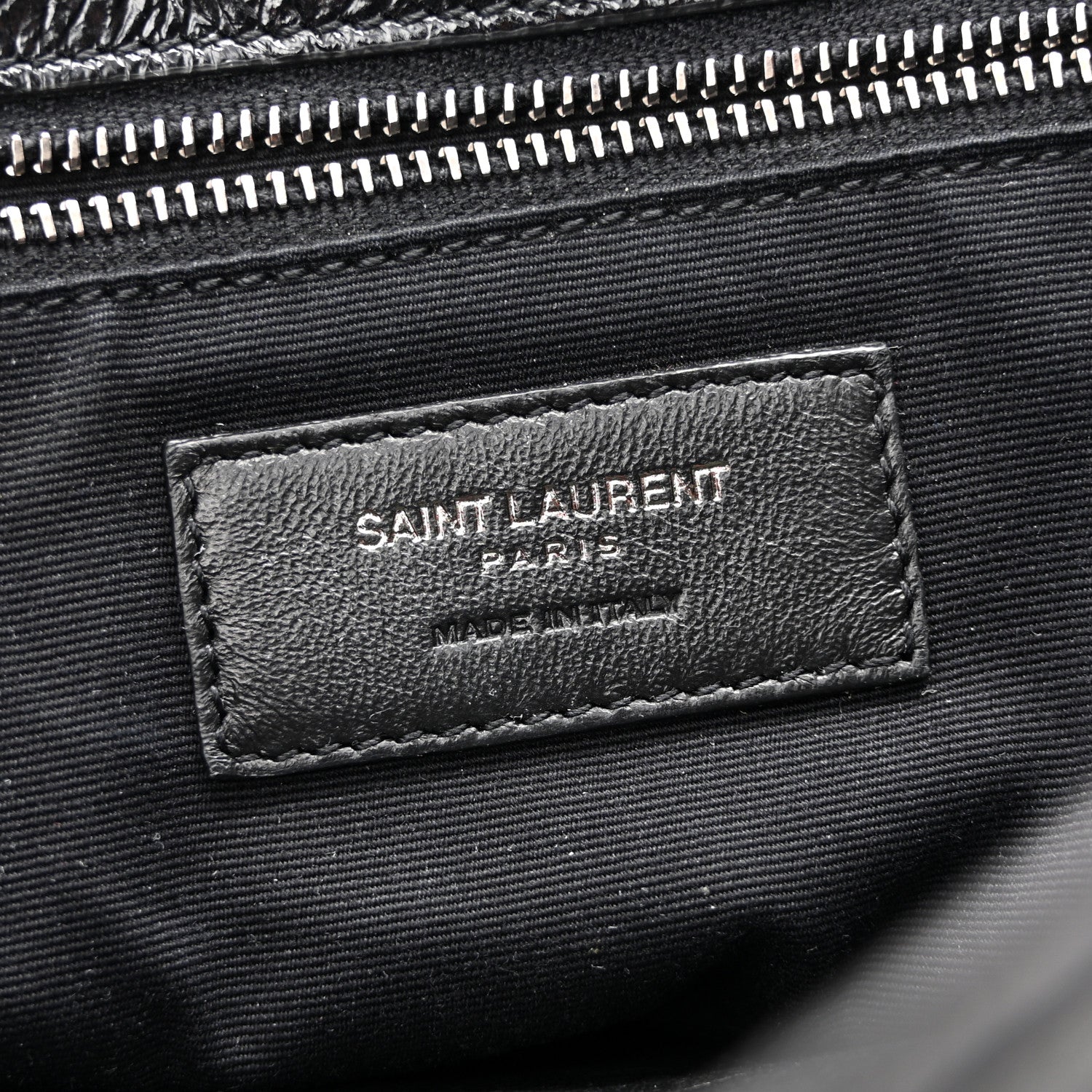 Saint Laurent Crinkled Calfskin Matelasse Monogram Large Niki Chain Satchel Black 6 of 13
