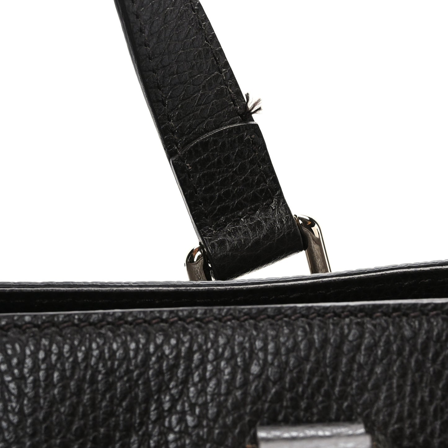 Calfskin Large Bamboo Tassel Top Handle Tote Brown