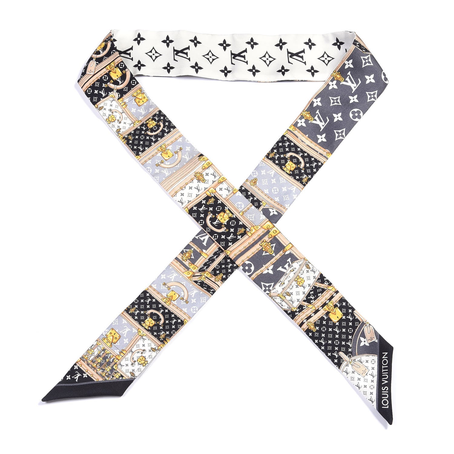 Louis Vuitton Silk Monogram Let's Go BB Bandeau Black 1 of 3