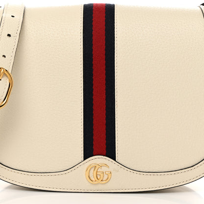 Gucci Textured Calfskin Small Ophidia Flap Messenger Bag Mystic White 8 of 13