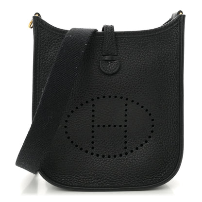 Hermes Taurillon Clemence Evelyne TPM Black 1 of 11