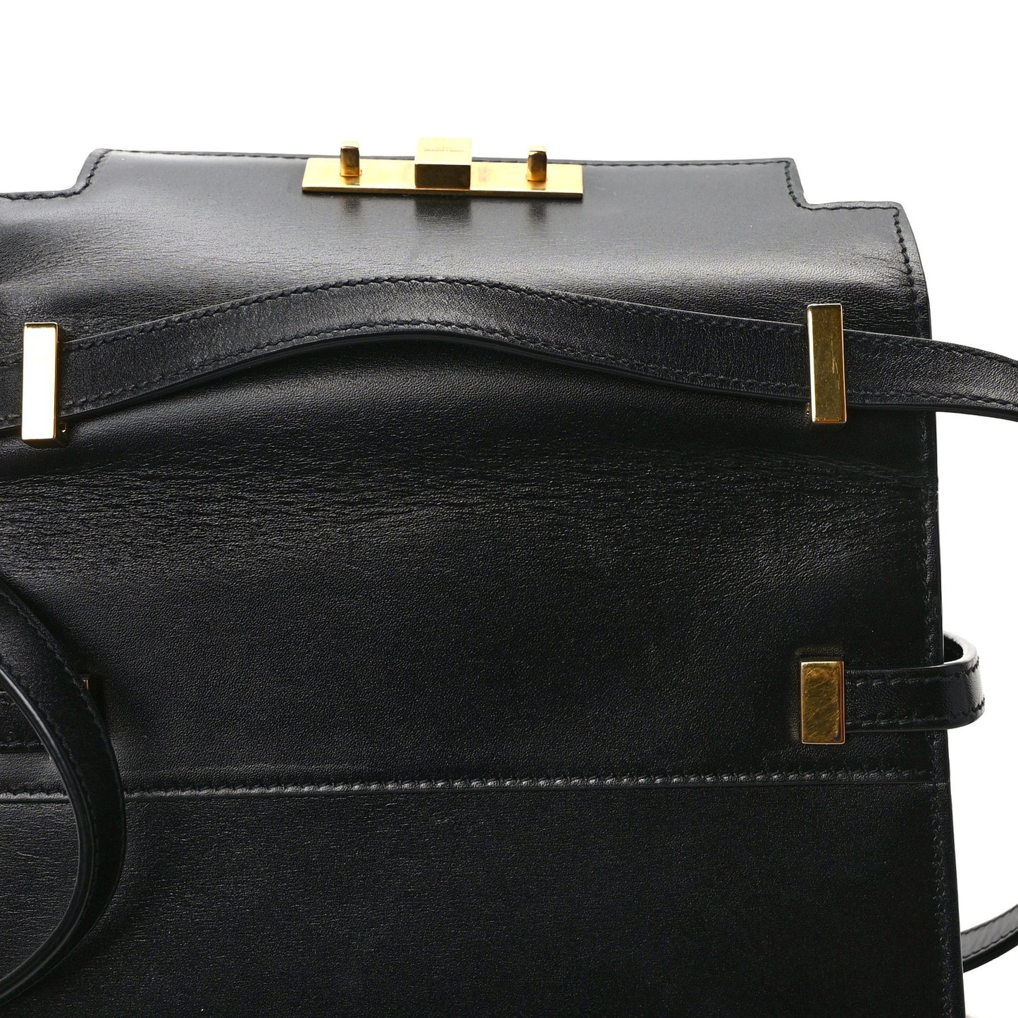 Smooth Calfskin Mini Manhattan Shoulder Bag Black