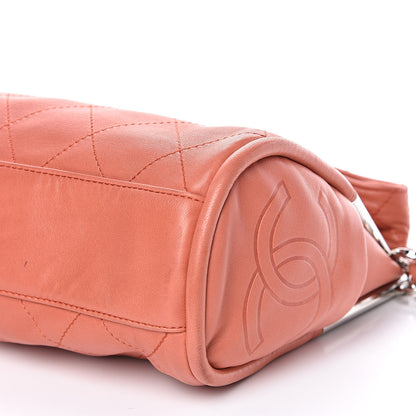 Chanel Lambskin Stitched Medium Ultimate Soft Tote Coral 9 of 14