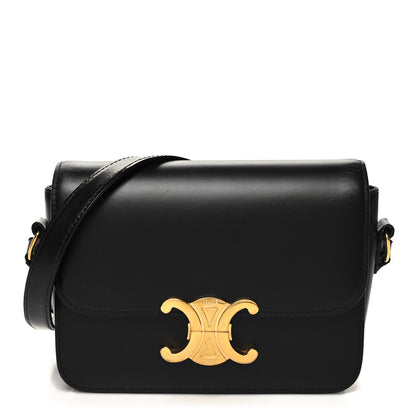 Celine Shiny Calfskin Teen Triomphe Black 1 of 12
