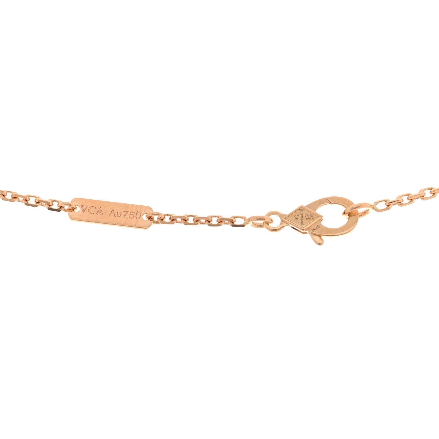 Van Cleef & Arpels 18K Rose Gold Diamond Mother of Pearl Two Butterfly Pendant Necklace 4 of 5