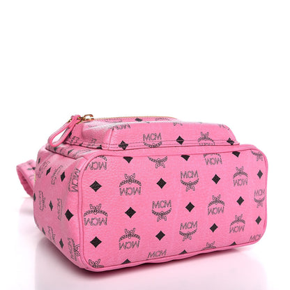 MCM Visetos Small Sprinkle Stud Stark Backpack Pink 4 of 8