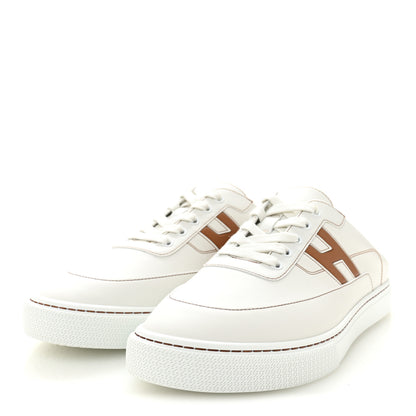Hermes Calfskin Mens Keep Mule Sneakers 43 White Naturel 3 of 9