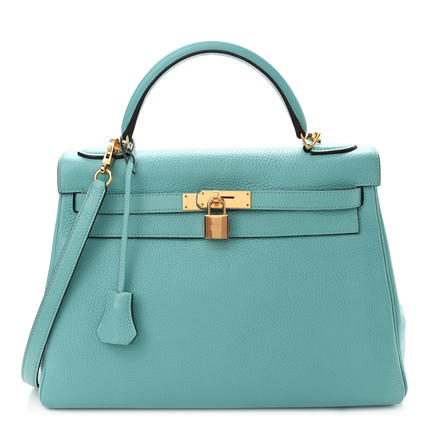 Hermes Togo Kelly Retourne 32 Bleu Atoll 1 of 9