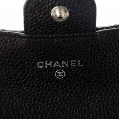 Chanel Caviar Quilted Flap Card Holder Wallet Black 5 of 7