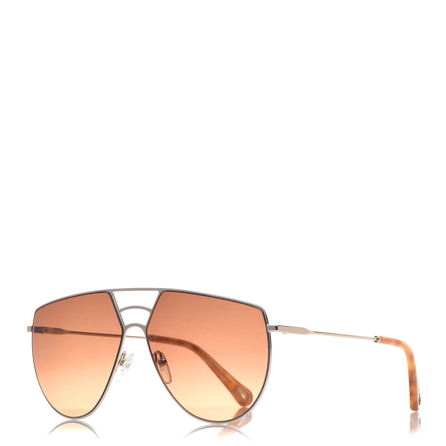 Chloe Aviator Sunglasses CE139S Gold Tortoise 1 of 9