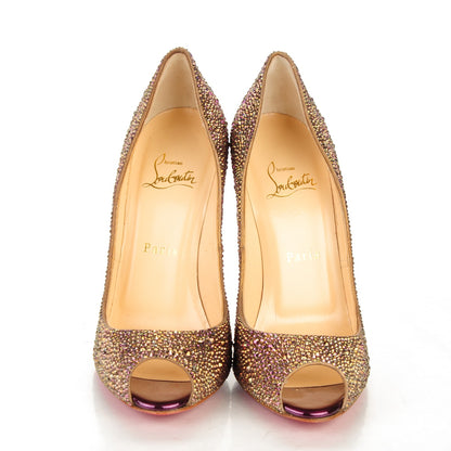 Christian Louboutin Suede Strass Youpi 120 Pumps 37.5 Cosmos 2 of 6