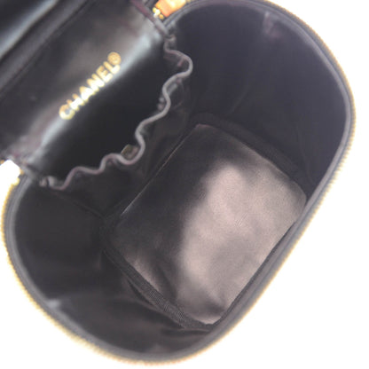Chanel Calfskin Cosmetic Vanity Bag Black 8 of 9