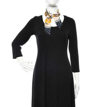Hermes Silk Brides de Gala Love Twilly Creme Vieil Or Black 2 of 7