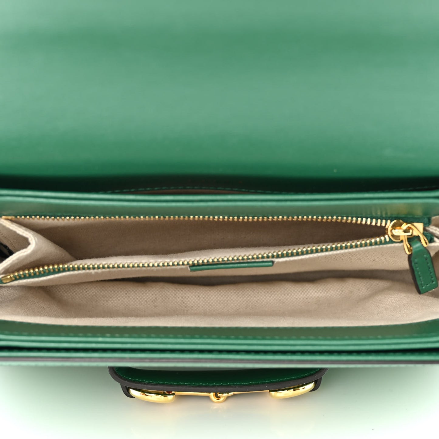 Azalea Calfskin Horsebit 1955 Shoulder Bag New Shamarock Emerald