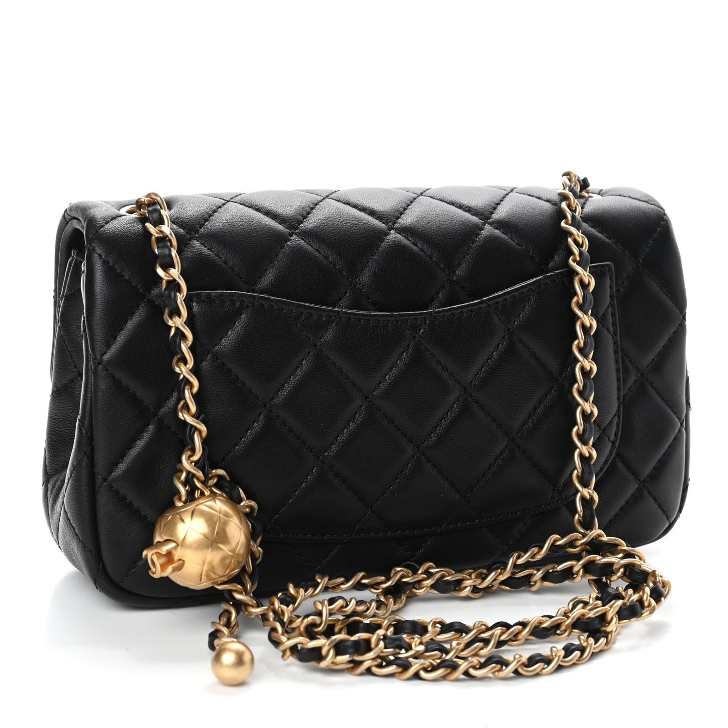 Chanel Lambskin Quilted Mini Rectangular Pearl Crush Flap Black 2 of 4