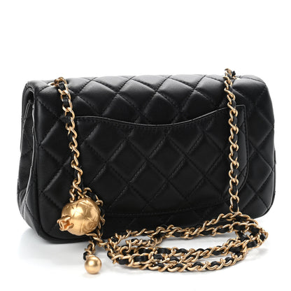 Chanel Lambskin Quilted Mini Rectangular Pearl Crush Flap Black 2 of 4