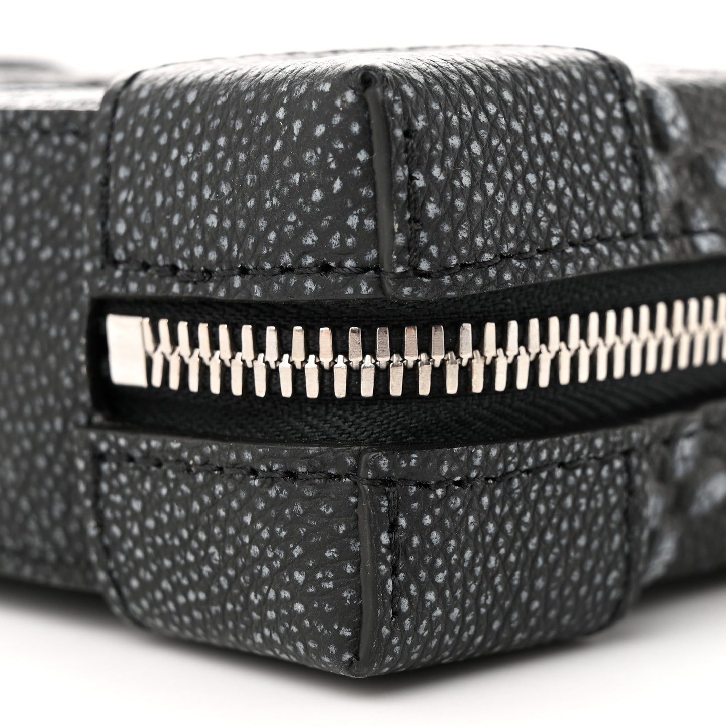 Faded Calfskin Monogram Soft Trunk Wallet Charcoal