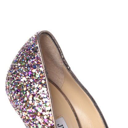 Jimmy Choo Glitter Fabric Vibe Peep Toe Platform Pumps 40 Multicolor 13 of 18