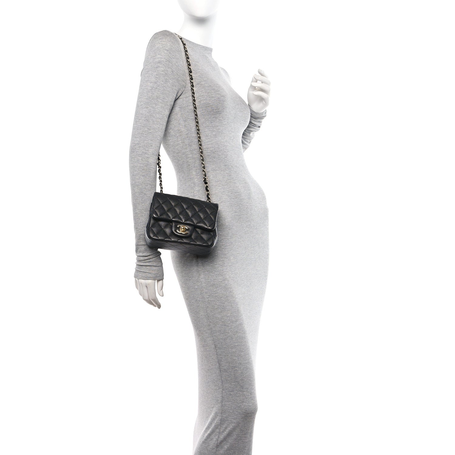Chanel Caviar Quilted Mini Square Flap Black 2 of 10