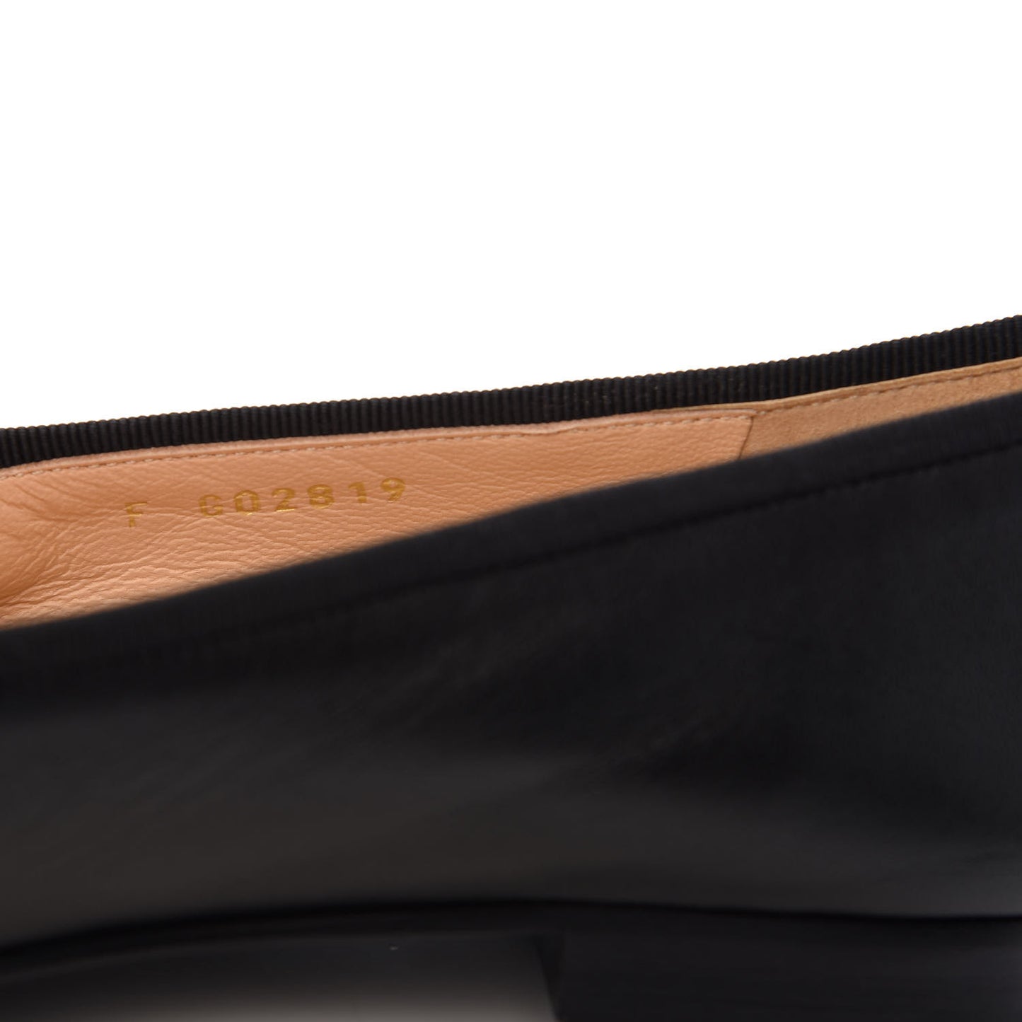 Lambskin Patent Calfskin CC Cap Toe Ballerina Flats 38.5 Black