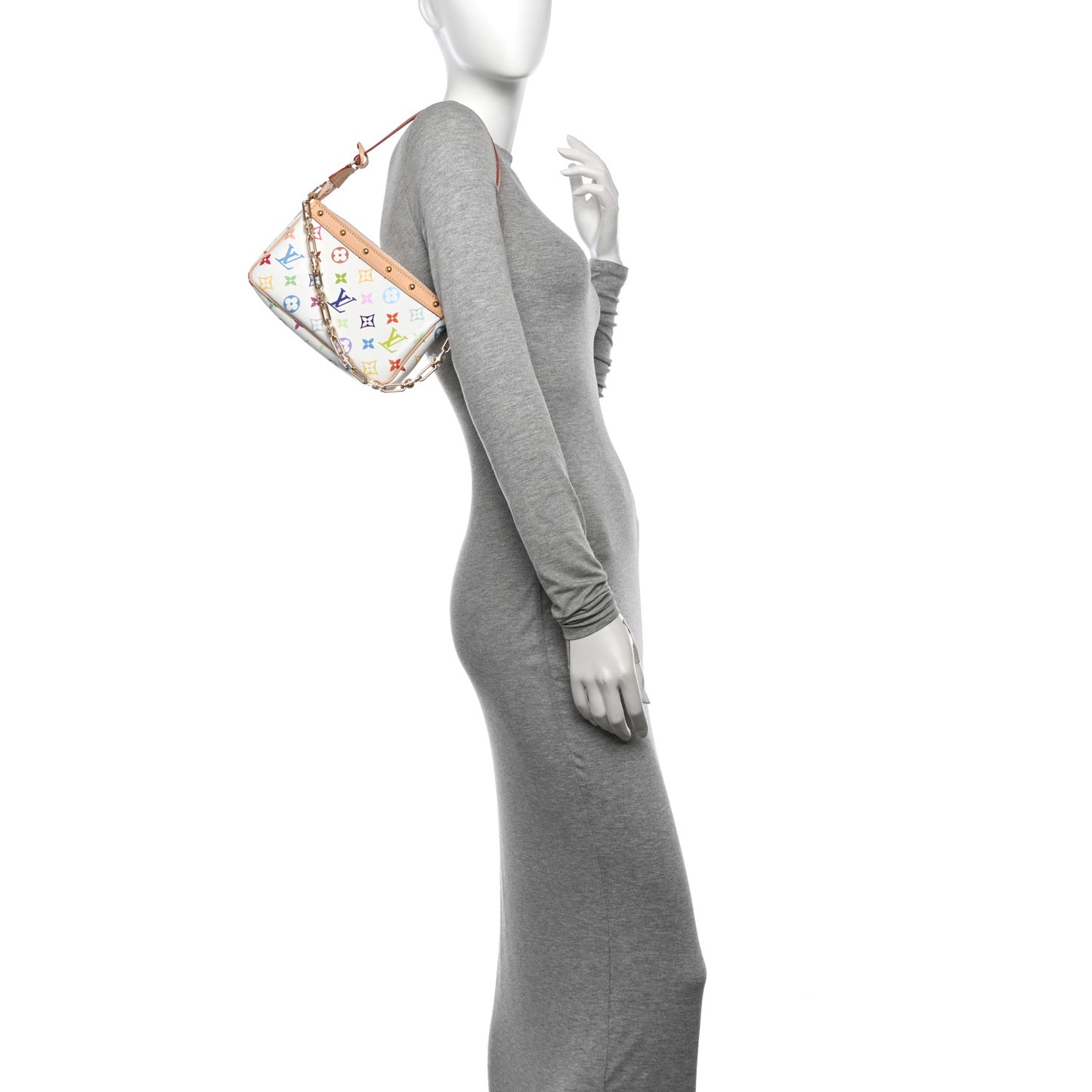 LV X TM Monogram Multicolor Pochette Accessories White